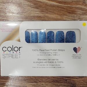 Color Street Blue Glitter Strips